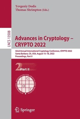 bokomslag Advances in Cryptology - CRYPTO 2022