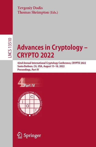 bokomslag Advances in Cryptology  CRYPTO 2022