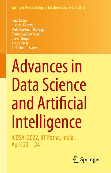 Rajiv Misra, Nishtha Kesswani, Muttukrishnan Rajarajan, Bharadwaj Veeravalli, Imene Brigui, Ashok Patel, T. N. Singh - Advances in Data Science and Artificial Intelligence, Inbunden