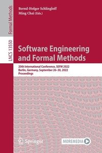 bokomslag Software Engineering and Formal Methods