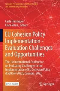 bokomslag EU Cohesion Policy Implementation - Evaluation Challenges and Opportunities