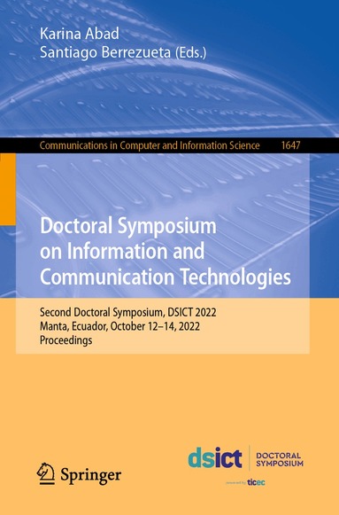 Karina Abad, Santiago Berrezueta - Doctoral Symposium on Information and Communication Technologies, Häftad