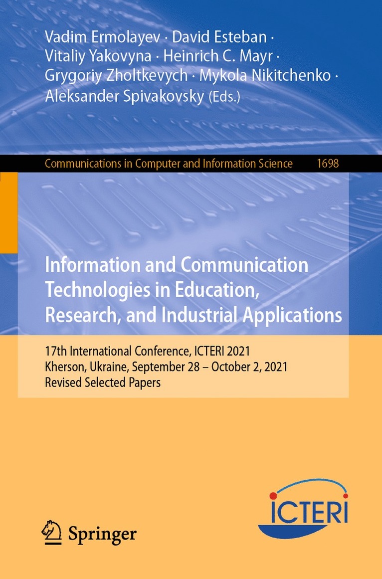 Information and Communication Technologies in Education, Research, and Industrial Applications 1