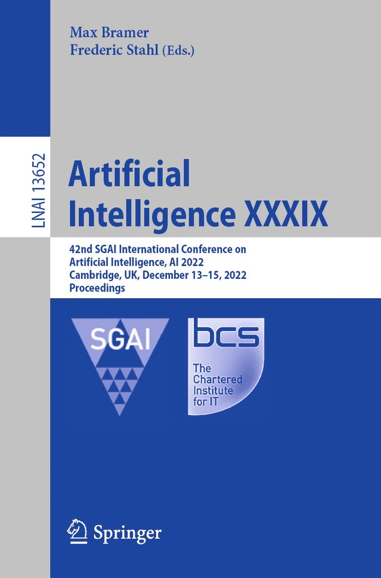 Max Bramer, Frederic Stahl - Artificial Intelligence XXXIX, Häftad