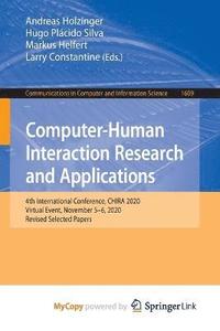 bokomslag Computer-Human Interaction Research and Applications