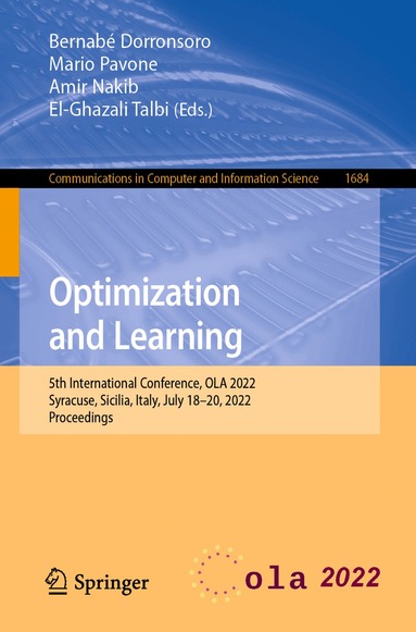 Bernabé Dorronsoro, Mario Pavone, Amir Nakib, El-Ghazali Talbi - Optimization and Learning, Häftad
