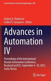 bokomslag Advances in Automation IV