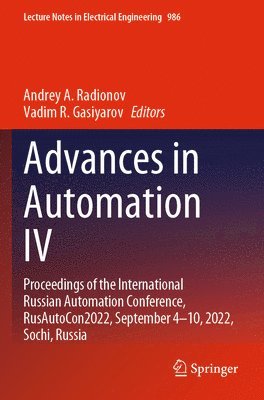 Advances in Automation IV 1