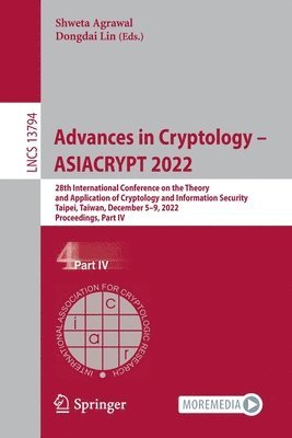 bokomslag Advances in Cryptology  ASIACRYPT 2022