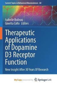 bokomslag Therapeutic Applications of Dopamine D3 Receptor Function