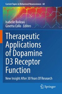 bokomslag Therapeutic Applications of Dopamine D3 Receptor Function