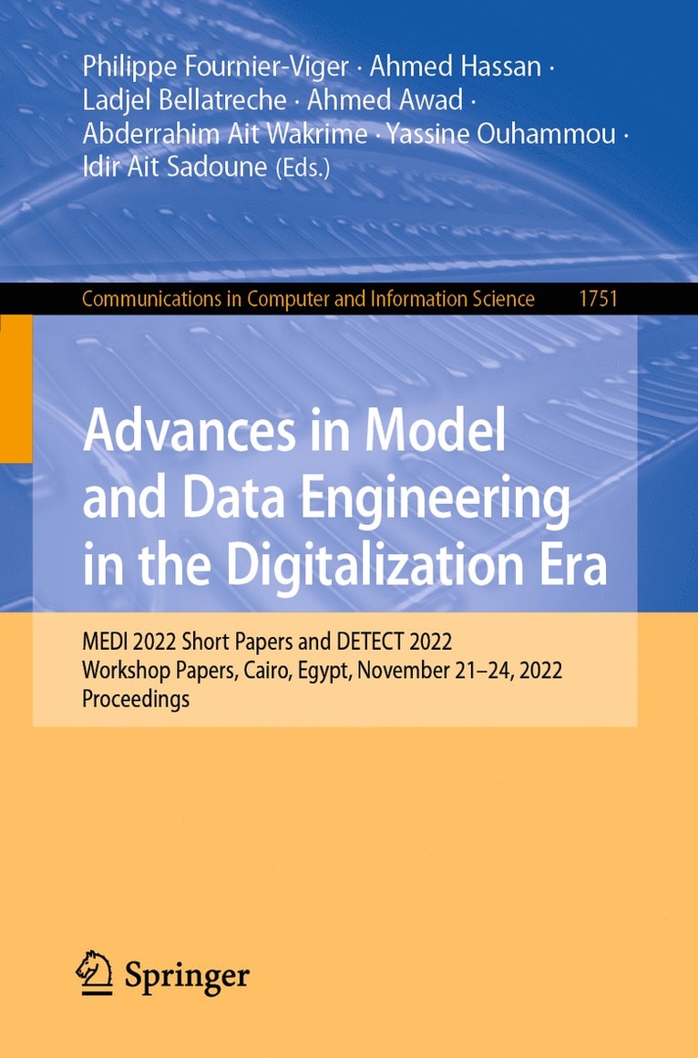 Advances in Model and Data Engineering in the Digitalization Era 1