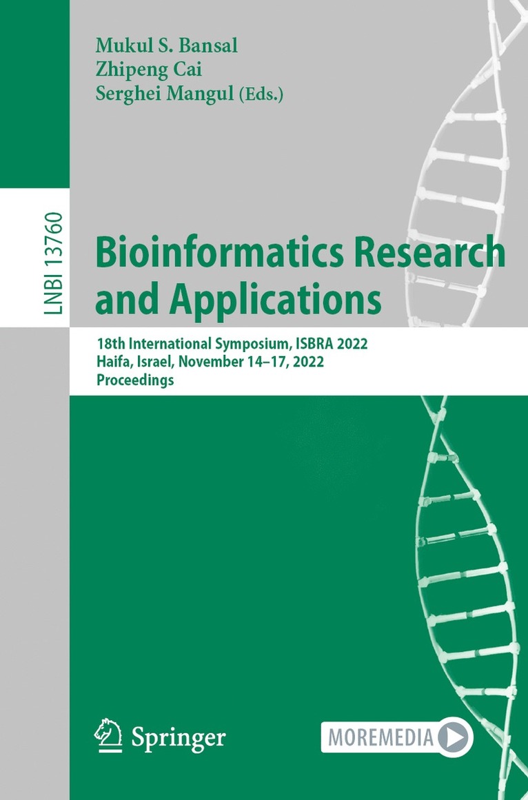 Mukul S. Bansal, Zhipeng Cai, Serghei Mangul - Bioinformatics Research and Applications, Häftad