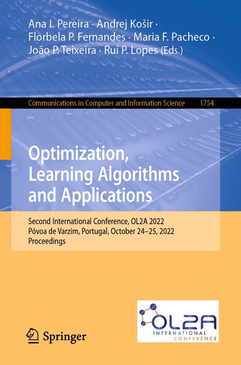 Optimization, Learning Algorithms and Applications 1