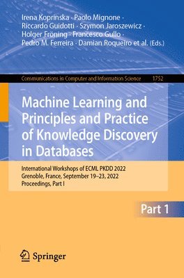 Machine Learning and Principles and Practice of Knowledge Discovery in Databases 1