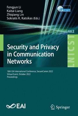 bokomslag Security and Privacy in Communication Networks