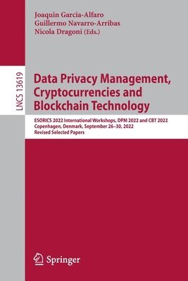 bokomslag Data Privacy Management, Cryptocurrencies and Blockchain Technology