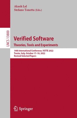 Akash Lal, Stefano Tonetta - Verified Software. Theories, Tools and Experiments., Häftad