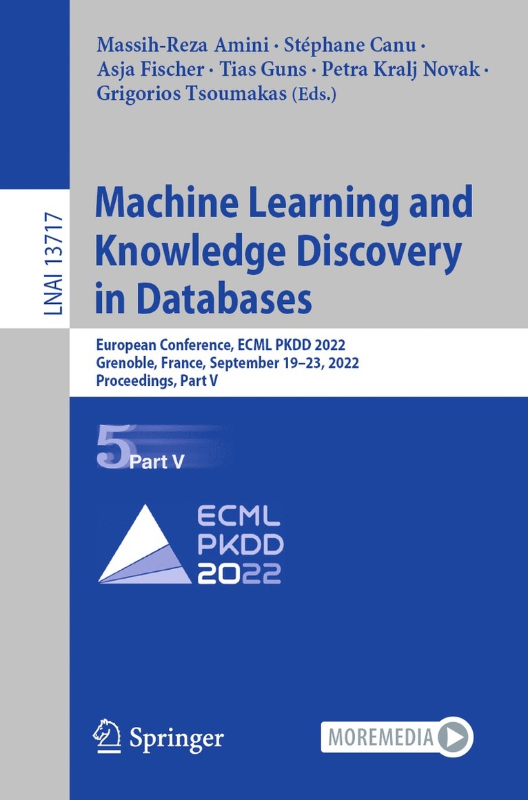 Massih-Reza Amini, Stéphane Canu, Asja Fischer, Tias Guns, Petra Kralj Novak, Grigorios Tsoumakas, Stephane Canu - Machine Learning and Knowledge Discovery in Databases, Häftad