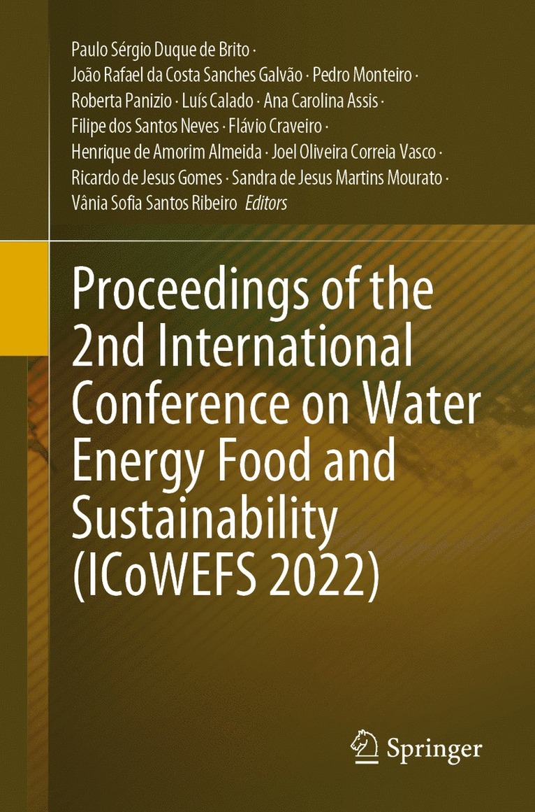 Proceedings of the 2nd International Conference on Water Energy Food and Sustainability (ICoWEFS 2022) 1