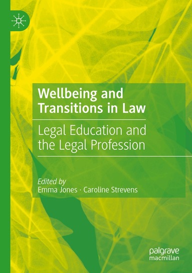 Emma Jones, Caroline Strevens - Wellbeing and Transitions in Law, Häftad