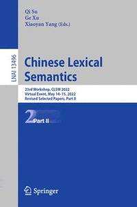 bokomslag Chinese Lexical Semantics