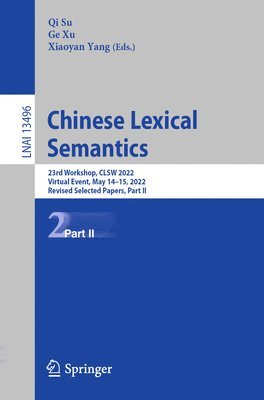 Chinese Lexical Semantics 1