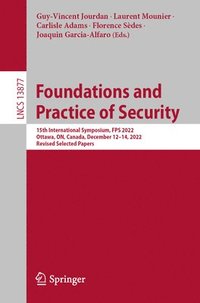 bokomslag Foundations and Practice of Security