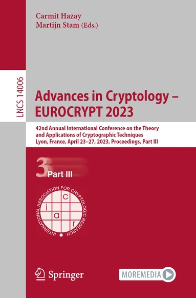 bokomslag Advances in Cryptology - EUROCRYPT 2023