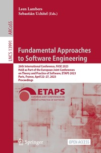 bokomslag Fundamental Approaches to Software Engineering