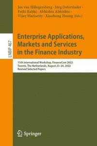bokomslag Enterprise Applications, Markets and Services in the Finance Industry