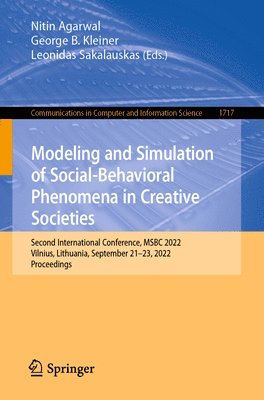 bokomslag Modeling and Simulation of Social-Behavioral Phenomena in Creative Societies