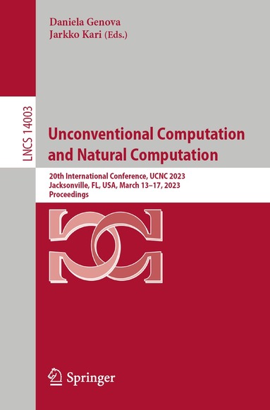 Daniela Genova, Jarkko Kari - Unconventional Computation and Natural Computation, Häftad