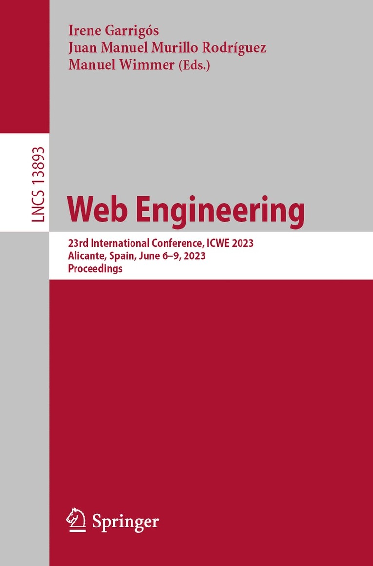 Irene Garrigós, Juan Manuel Murillo Rodríguez, Manuel Wimmer - Web Engineering, Häftad