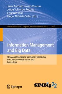 bokomslag Information Management and Big Data