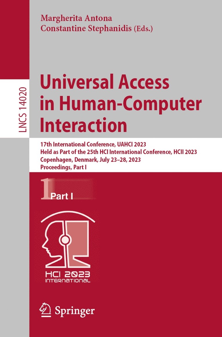 Margherita Antona, Constantine Stephanidis - Universal Access in Human-Computer Interaction, Häftad