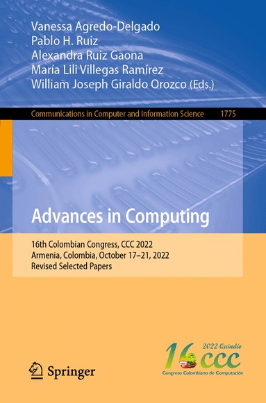 Vanessa Agredo-Delgado, Pablo H. Ruiz, Alexandra Ruiz Gaona, María Lili Villegas Ramírez, William Joseph Giraldo Orozco - Advances in Computing, Häftad