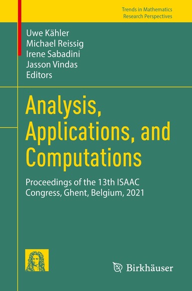 Uwe Kähler, Michael Reissig, Irene Sabadini, Jasson Vindas - Analysis, Applications, and Computations, Häftad