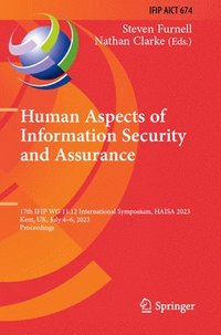 bokomslag Human Aspects of Information Security and Assurance