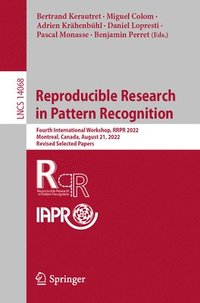 bokomslag Reproducible Research in Pattern Recognition