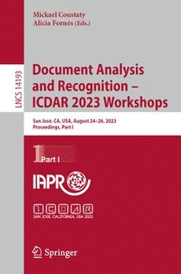 bokomslag Document Analysis and Recognition  ICDAR 2023 Workshops