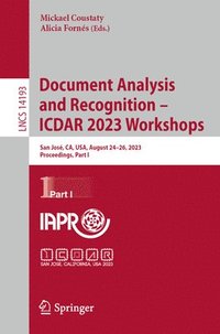 bokomslag Document Analysis and Recognition - ICDAR 2023 Workshops