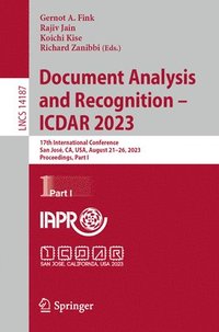 bokomslag Document Analysis and Recognition - ICDAR 2023