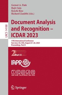 bokomslag Document Analysis and Recognition - ICDAR 2023