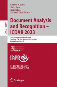 bokomslag Document Analysis and Recognition - ICDAR 2023