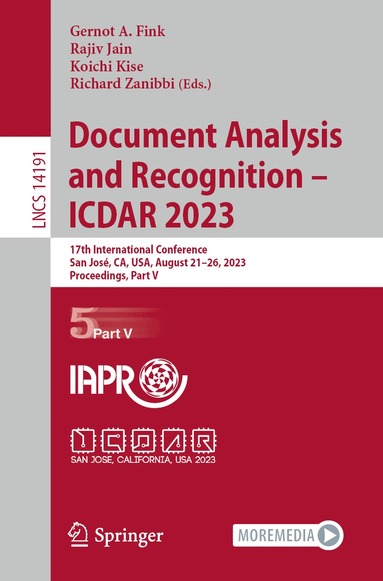 bokomslag Document Analysis and Recognition - ICDAR 2023