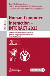 bokomslag Human-Computer Interaction - INTERACT 2023