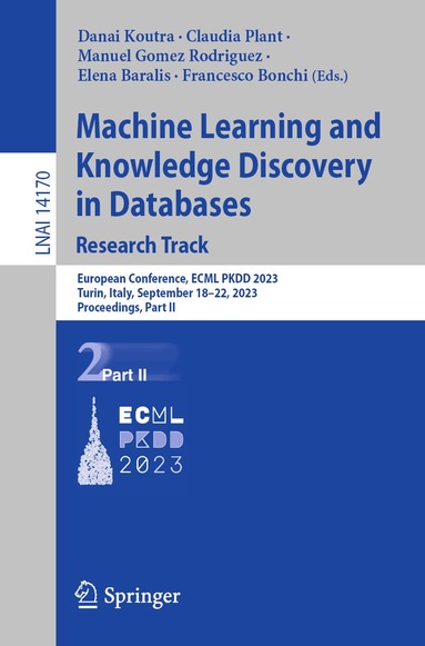 Danai Koutra, Claudia Plant, Manuel Gomez Rodriguez, Elena Baralis, Francesco Bonchi - Machine Learning and Knowledge Discovery in Databases: Research Track, Häftad