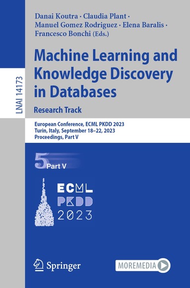 Danai Koutra, Claudia Plant, Manuel Gomez Rodriguez, Elena Baralis, Francesco Bonchi - Machine Learning and Knowledge Discovery in Databases: Research Track, Häftad