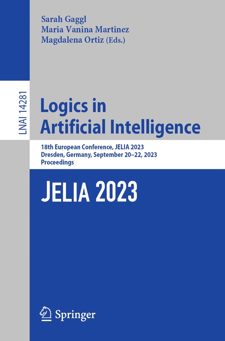 Sarah Gaggl, Maria Vanina Martinez, Magdalena Ortiz - Logics in Artificial Intelligence, Häftad